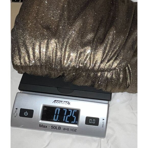 Alice + Olivia Estelle Gold Shimmer Sequin Dress Medium - Picture 10 of 10